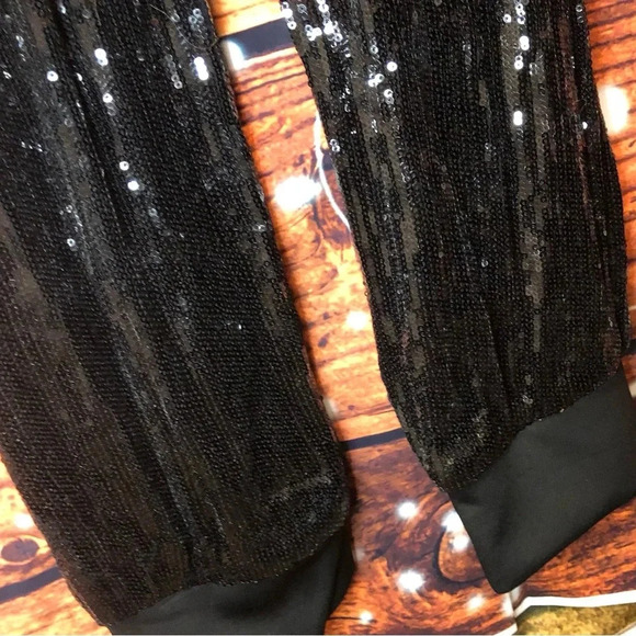Black Sequin Jumpsuit/ Jogger 1X-2X NWOT - Picture 9 of 16